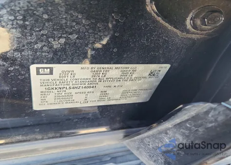 2017 GMC Acadia Denali z USA, uszkodzony, nr VIN 1GKKNPLS4HZ140841